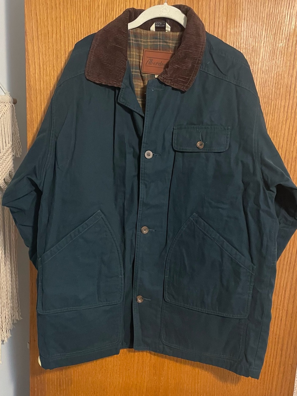 Aberdeen canvas corduroy field chore jacket XL